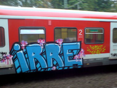 Graffiti Train in Wuppertal - Photo by auslaender - irre