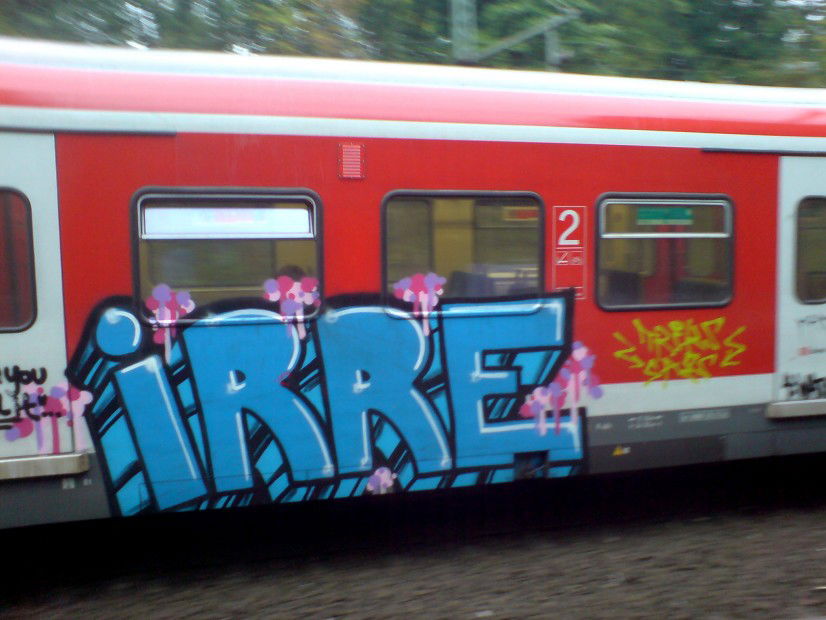 Graffiti Train in Wuppertal - Photo by auslaender - irre