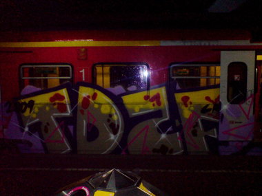 Graffiti Train in Hagen - Photo by auslaender - td2f, hagen