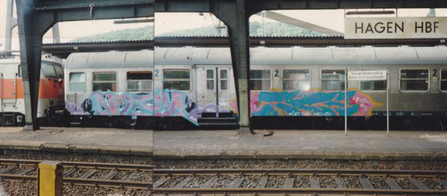 Graffiti Train in Hagen - Photo by auslaender - nosm, megx, ral
