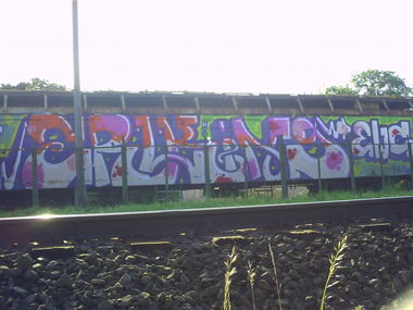 Graffiti Train in Gdansk - Photo by auslaender - erlking, ewc, gdansk