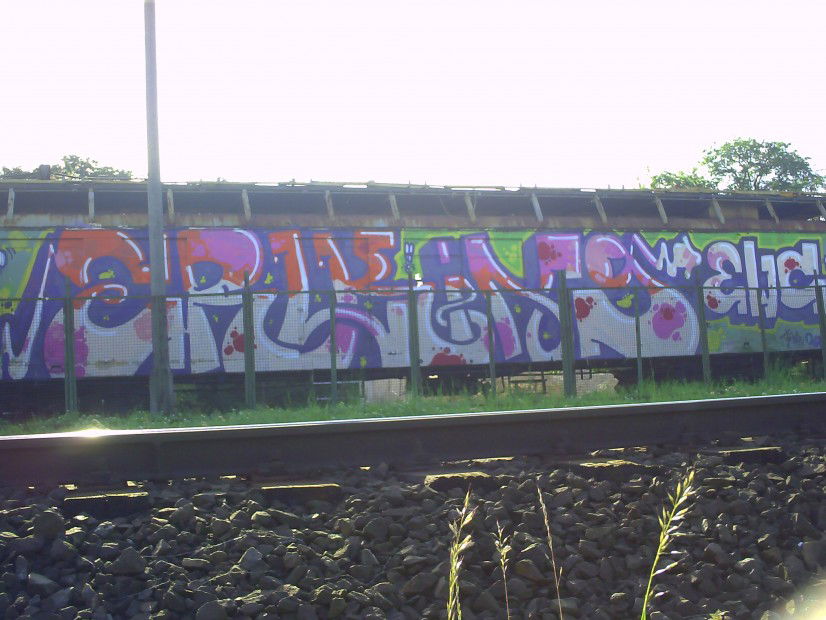 Graffiti Train in Gdansk - Photo by auslaender - erlking, ewc, gdansk