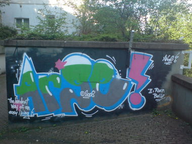 Graffiti Wall in Wuppertal - Photo by auslaender - arge, wuppertal (2008)