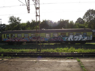 Graffiti Train in Gdansk - Photo by auslaender - diverse, gdansk