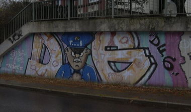 Graffiti Wall - Photo by auslaender - dfg, gevelsberg, oldschool
