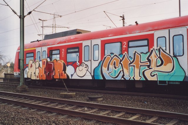 Graffiti Train - Photo by auslaender - rider, city, oc