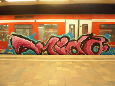 Graffiti Train - Photo by auslaender - amiga, hamburg