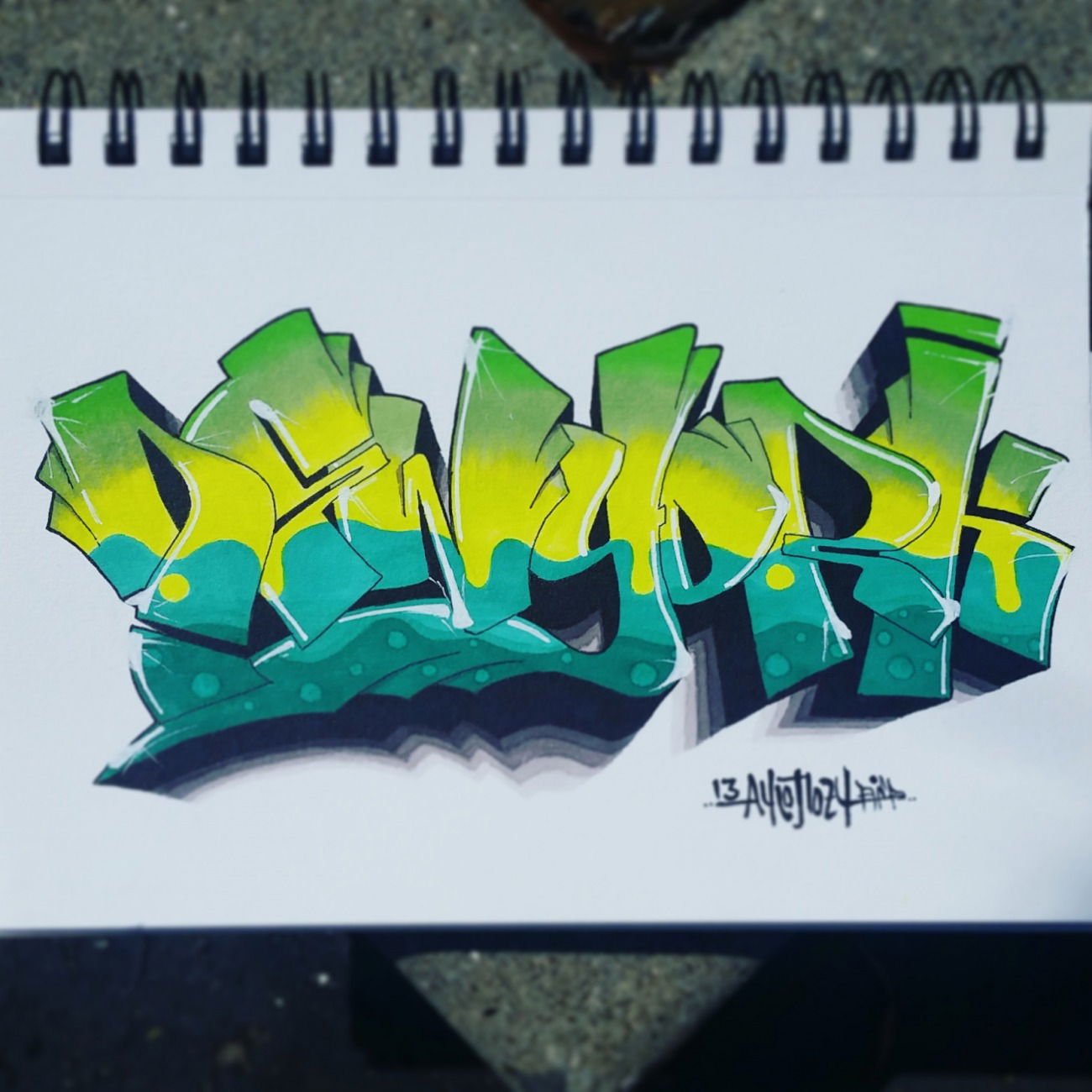 Graffiti Sketch in San josé - Photo by ayejbzy - ayejbzy, blackbook, bombingscience