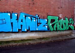 Graffiti Wall in Leipzig - Photo by barbara - kaniz, paul, 86