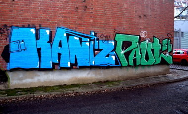 Graffiti Wall in Leipzig - Photo by barbara - kaniz, paul, 86