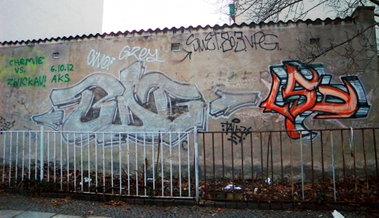 Graffiti Wall in Mochau - Photo by barbara - bdg, lsd, chemie