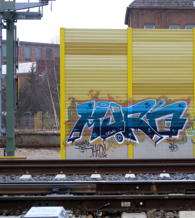 Graffiti Wall in Mochau - Photo by barbara - murq, usw, lampe