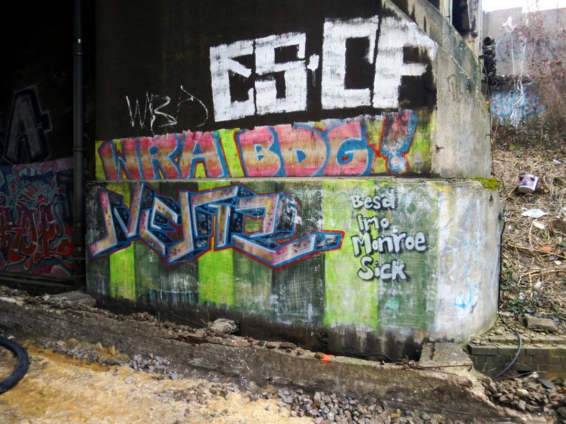Graffiti Wall in Mochau - Photo by barbara - nerz, wra, bdg