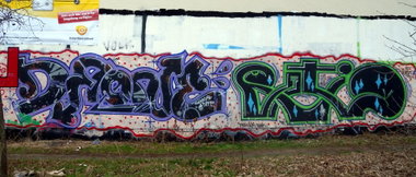 Graffiti Wall in Germany - Photo by barbara - drone, ratio