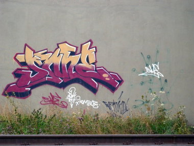 Graffiti Wall in Bienstädt - Photo by barbara - sme, losk, komboe