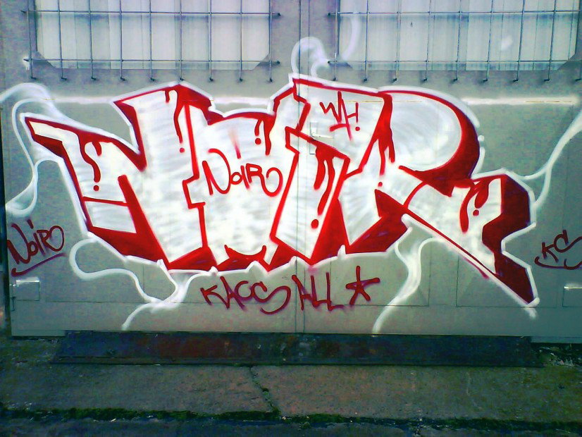 Graffiti Wall - Photo by barbara - noir, wh, koas
