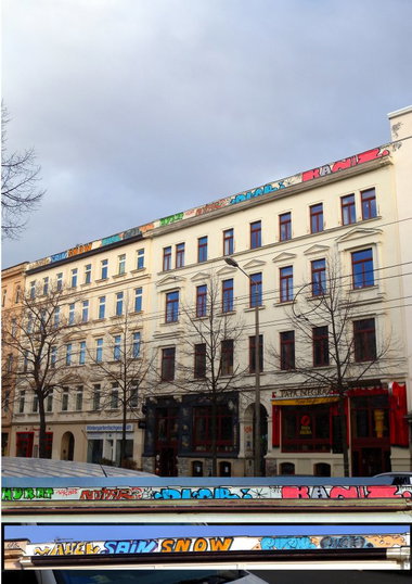 Graffiti Bombing - Photo by barbara - murat, nachos, notar