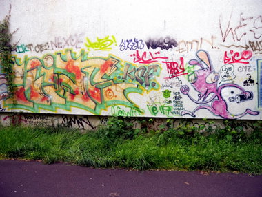 Graffiti Wall - Photo by barbara - kidc, diet, otzi