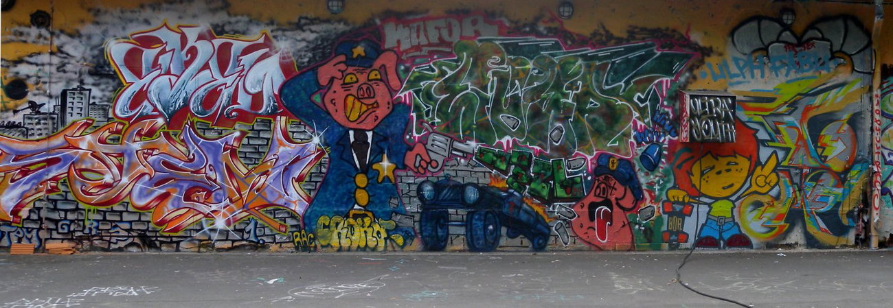Graffiti Wall - Photo by barbara - stem, rac, crokd