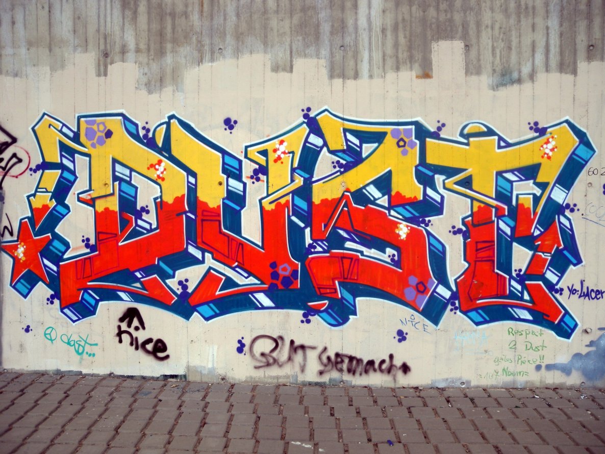 Graffiti Bombing - Photo by barbara - dust
