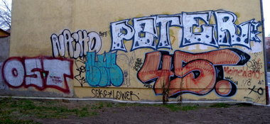 Graffiti Bombing - Photo by barbara - nacho, peter, yk