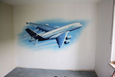 Graffiti Artwork in Dortmund - Photo by beni - commercial, artwork, airbus (2014)