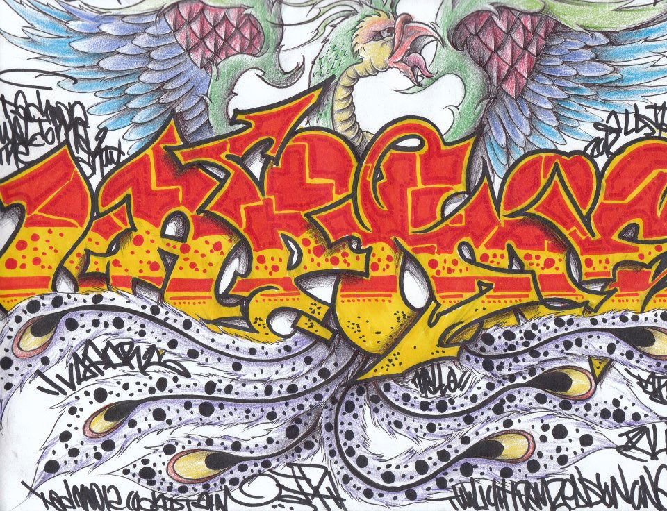 Graffiti Sketch - Photo by benjibaakar - graffiti, blackbook, benjibaakar (2013)