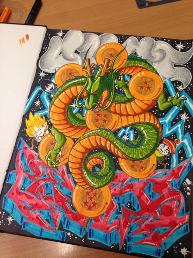 Graffiti Sketch - Photo by benjibaakar - dbz, dragonball, dragonballz (2015)