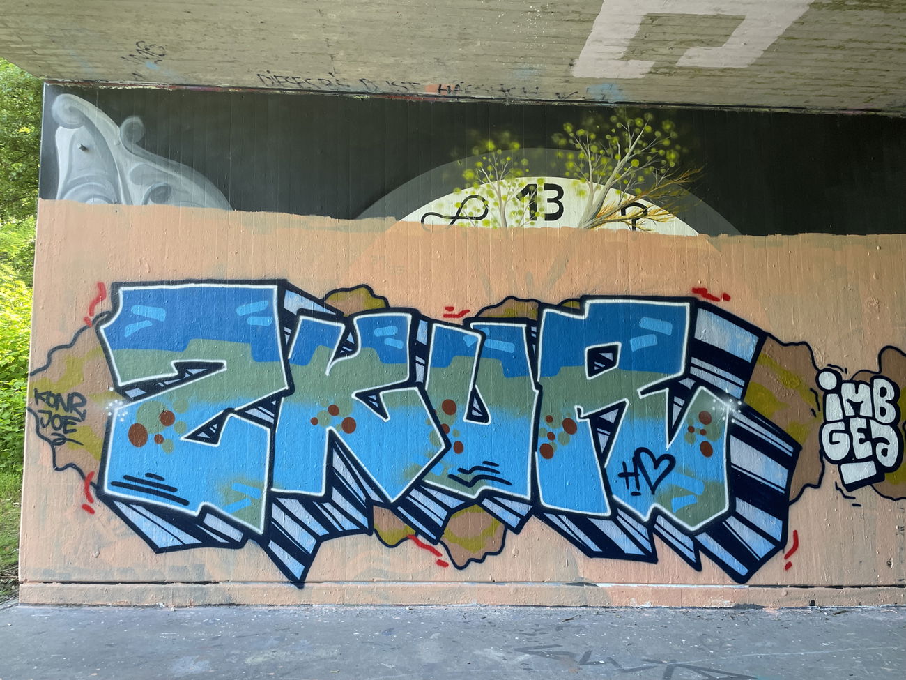 Graffiti Wall - Photo by bergischbunt - zkur, imb, gea