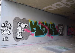 Graffiti Wall - Photo by bergischbunt - konr, hugo, solingen