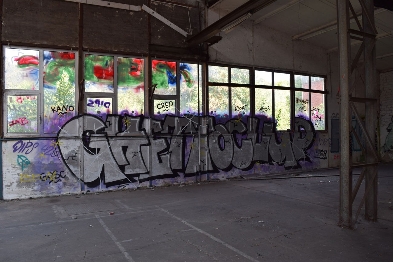 Graffiti Wall - Photo by bergischbunt - gcp, ghettoclub, solingen (2018)