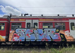Graffiti Train - Photo by bergischbunt - scur, düsseldorf, solingen (2024)