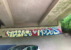 Graffiti Wall - Photo by bergischbunt - meik, modus, rip