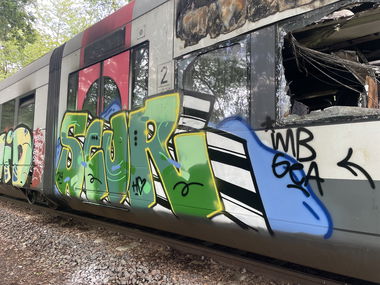 Graffiti Train - Photo by bergischbunt - scur, wuppertal