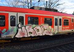 Graffiti Train - Photo by bergischbunt - iboc, solingen (2017)