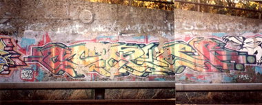 Graffiti Wall in Berlin - Photo by berlingraffiti - mrn (1995)