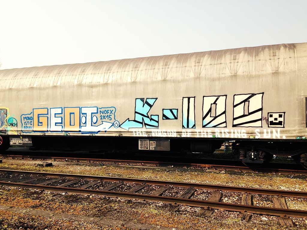 Graffiti Wall in Basel - Photo by berlingraffiti - geo, k100, yf