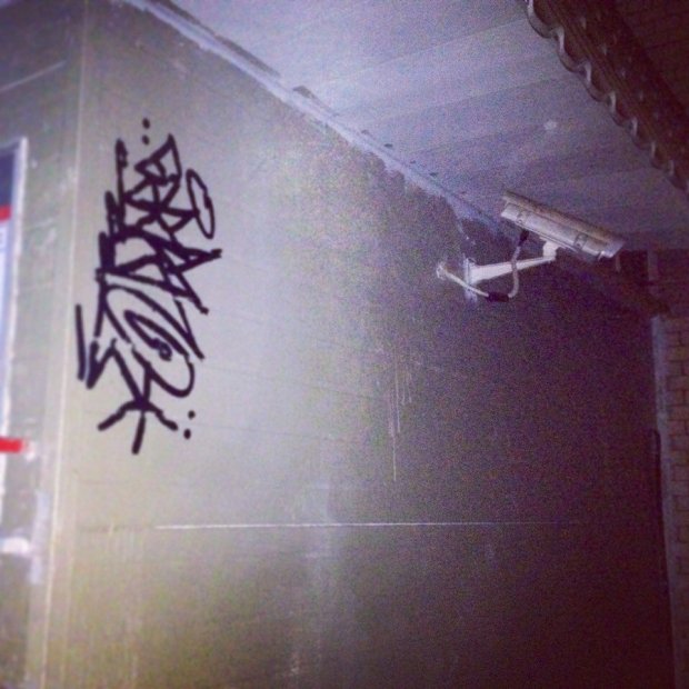 Graffiti Bombing - Photo by bess - tagging (2014)