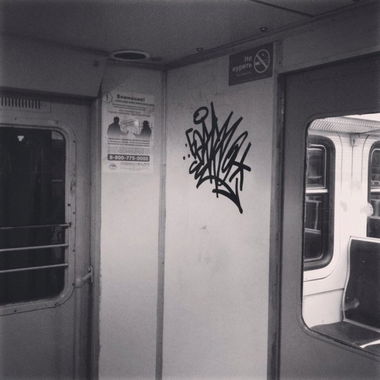 Graffiti Bombing - Photo by bess - tagging (2014)