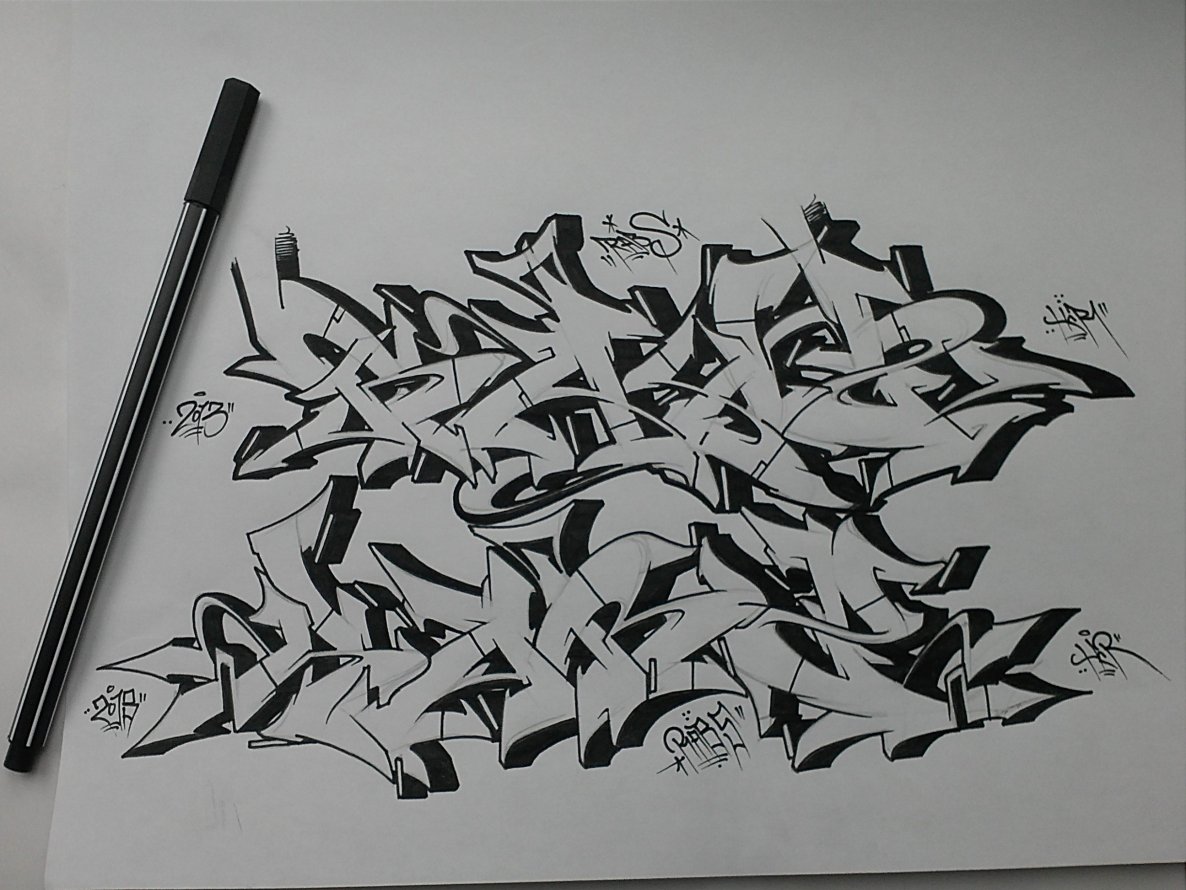 Graffiti Sketch - Photo by big_rabz_one - Rabs, Hcr (2013)