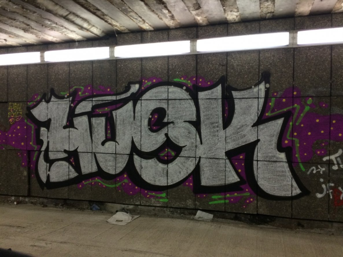 Graffiti Bombing - Photo by bishgeasy - HUSK