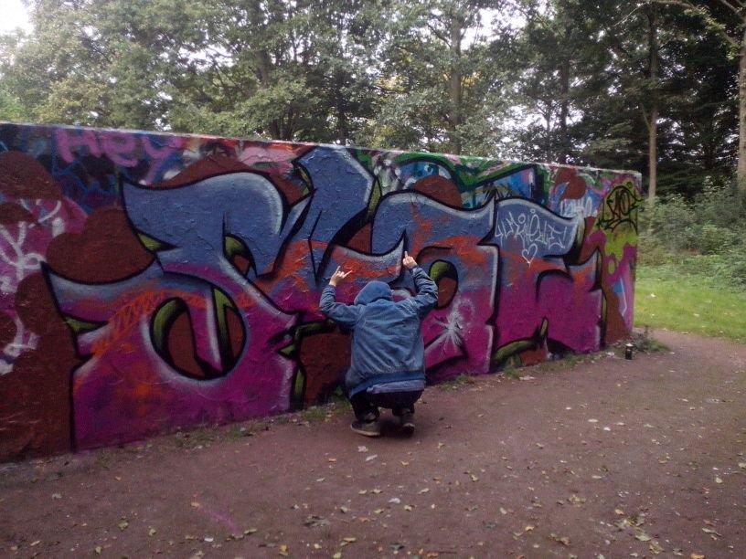 Graffiti Wall - Photo by bitumenstyle - Scoe, 424, Rheinaue (2013)