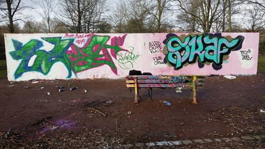 Graffiti Wall in Bonn - Photo by bitumenstyle - Scoe, 424, Skaf (2015)