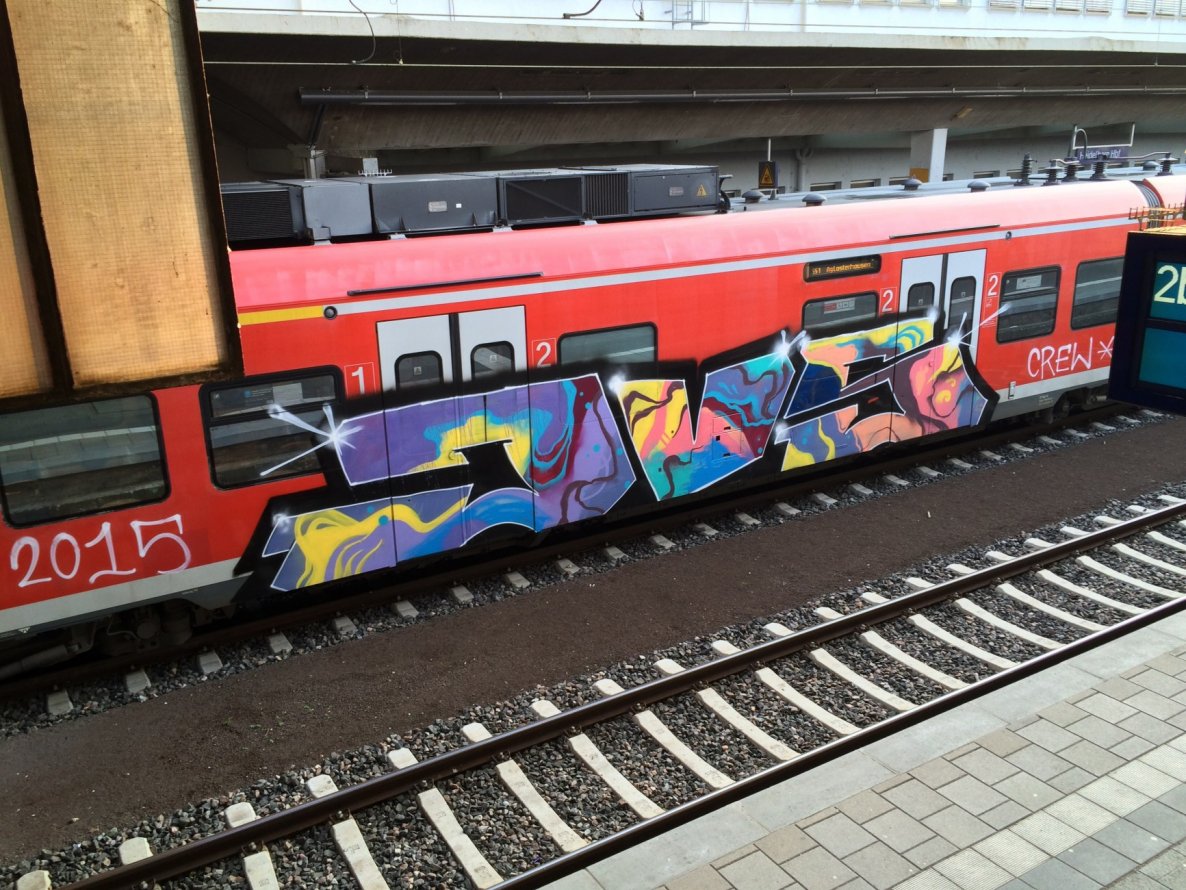 Graffiti Train in Heidelberg - Photo by blank - jvs, crew, heidelberg