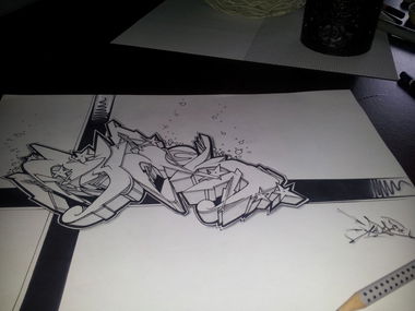 Graffiti Sketch - Photo by blickfang - check, atze