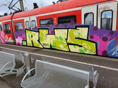 Graffiti Train in Köln - Photo by bocat - RWS (2019)