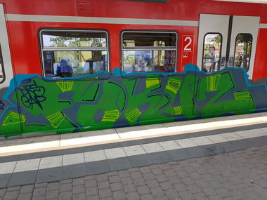 Graffiti Train in Köln - Photo by bocat - FOKUZ (2018)