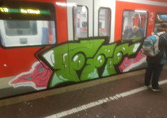 Graffiti Train in Köln - Photo by bocat - FFF (2018)