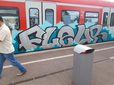 Graffiti Train in Köln - Photo by bocat - FLEUR (2018)