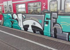Graffiti Train in Köln - Photo by bocat - RÄTSEL (2017)